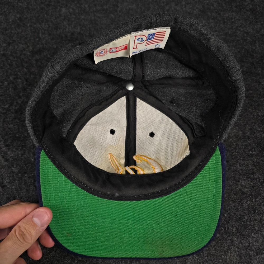 Vintage Cal Berkeley Golden Bears Fitted Gray Blue Wool Hat 7 1/4 Made in USA - Picture 4 of 9